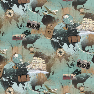 Explore Fabric Y4297-103 Light Teal by Dan DiPaolo from Clothworks by the yard