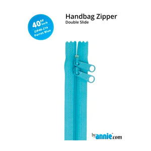 40" Parrot Blue Handbag Zippers ZIP40-214 Double Sided byannie.com
