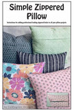 Simple Zippered Pillow Pattern from Ticklegrass Designs