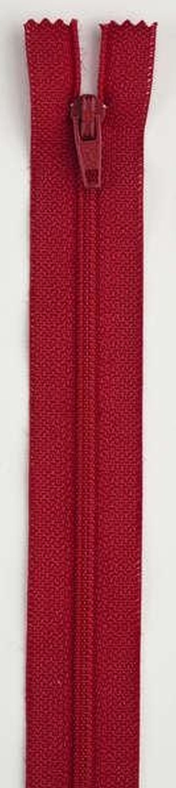 All-Purpose Polyester Coil Zipper 20in Red - F7220-128 by Coats and Clark