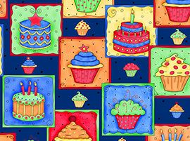 Celebrate Cupcakes Quilt Fabric 45829Y