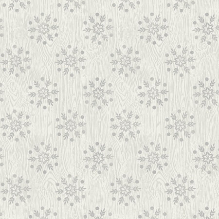 Winter Lodge Quilt Fabric Gray Snowflake 3307-90