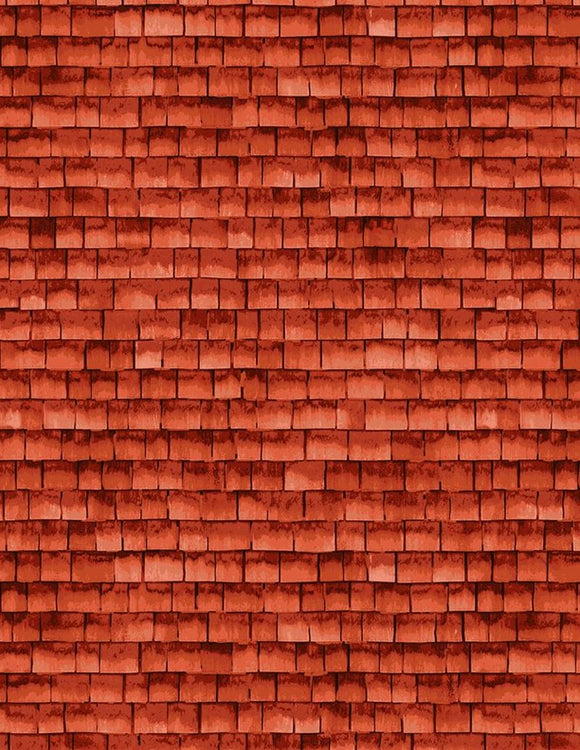 Autumn Grove Red Shingles Landscape Fabric 72269-339 from Wilmington by the yard