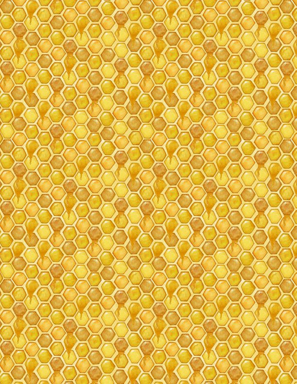 Autumn Sun Honeycomb Gold Fabric 32089-558 from Wilmington by the yard