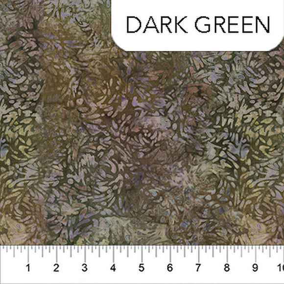 Banyan BFFs Dark Green Batik Fabric 81600-79