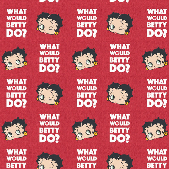 Betty Boop Red What Would Betty Do Fabric 45100409-1 from Camelot by the yard