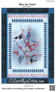 Winter Wings Blue Jay Panel Pattern CJC5559-1 Designed by: Castilleja Cotton