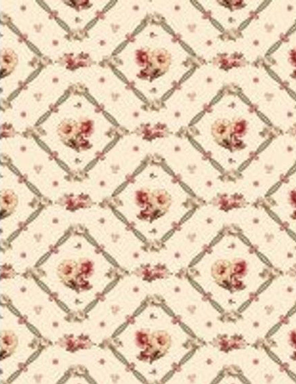 Bricolage Ivory Floral Fabric 98640-173 from Wilmington