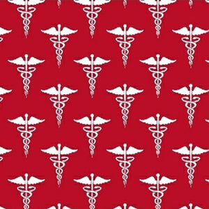 Calling All Nurses Red Nurses Symbol Fabric 37306-4 from Windham by the yard