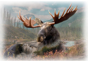 Call Of The Wild 30" x 44" Digital Moose Panel U5067-25 from Hoffman by the panel