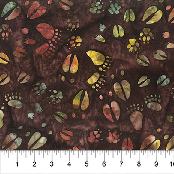 Canoe Lake Paw Prints Batik Fabric 80703-36 from Banyan Batiks by the yard