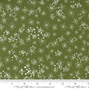 Cheer & Merriment Holiday Sage Snowflakes 45535-16 from Moda by the yard