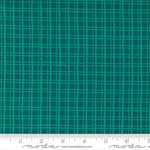 Cheer & Merriment Teal Holiday Plaid 45536-22 from Moda by the yard