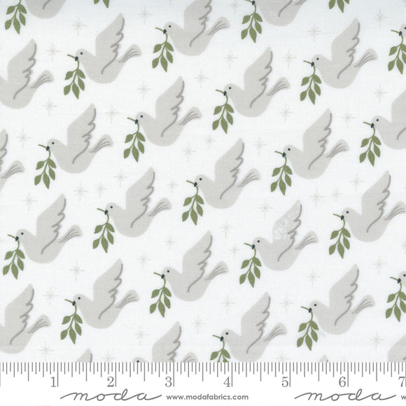 Christmas Morning Snow Doves Fabric 5141-11 from Moda