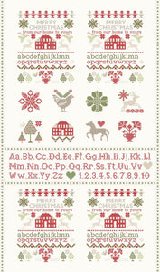 Christmas Stitched 24" x 44" Snow Panel 20448-11 by Fig Tree Co from Moda by the panel