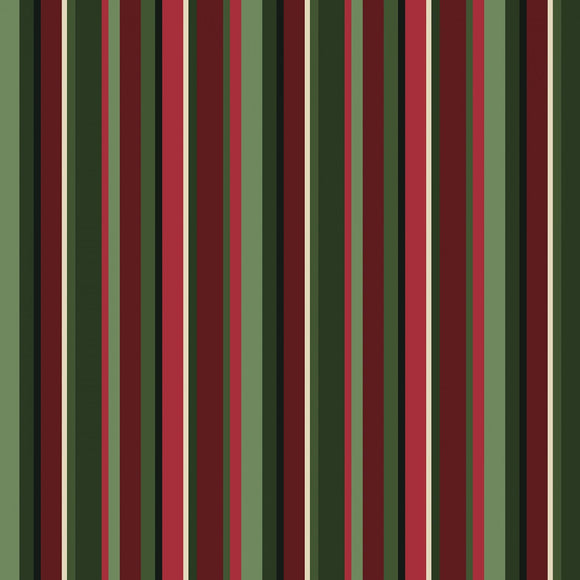 Christmas Bird Song Bandana Stripe Fabric 03038 from P & B by the yard