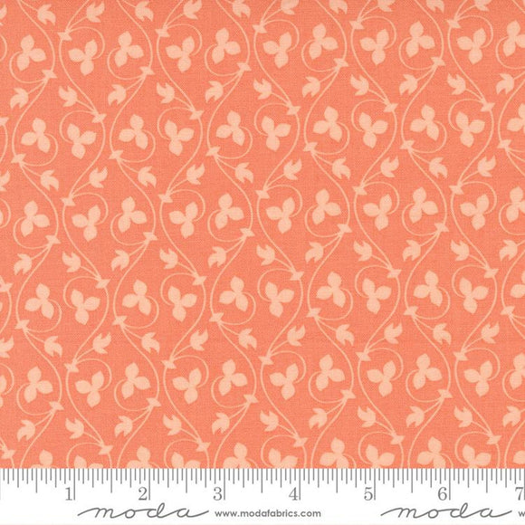 Cinnamon & Cream Coral Floral Fabric 20455-18 by Fig Tree from Moda by the yard
