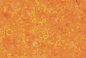 Color Splash Orange/Yellow Circles Batik Fabric 22174-885 from Wilmington by the yard