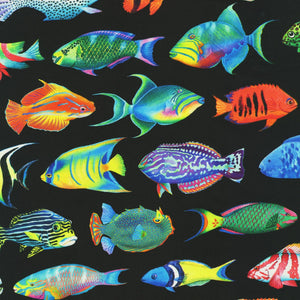 Coral Canyon Digital Black Fish 19904-2 from Robert Kaufman by the yard