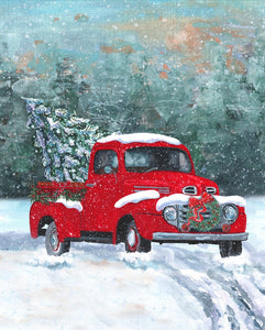 Country Christmas 35" x 44" Holiday Truck Panel AL-3818-9C by the panel