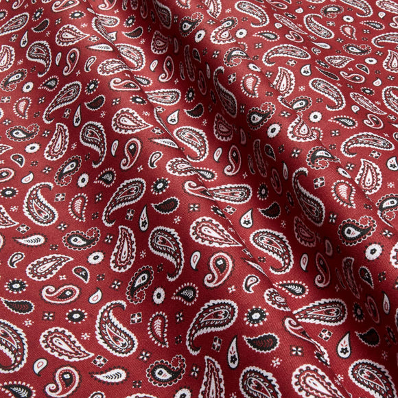 Cowgirl Spirit Red Paisley Bandana Western Fabric 59-363 from Oasis by the yard