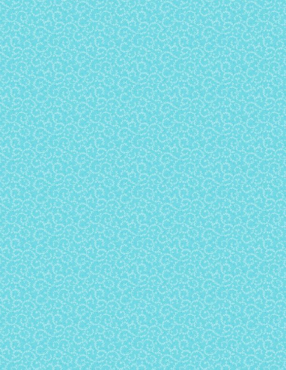 Essentials Crescent Swirl Aqua Blender Fabric 98661-747 from Wilmington by the yard
