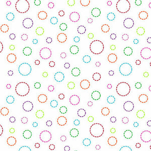 Daisy Talk White Circles 1870-01 from Blank by the yard.