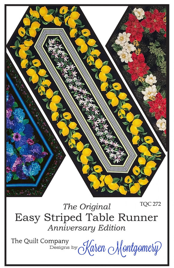 Easy Striped Table Runner Pattern by the pattern