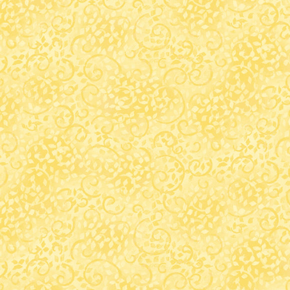 Essentials Light Yellow Scroll Blender Fabric 26035-500 from Wilmington by the yard