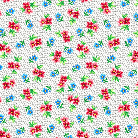Floral Cache Spaced Floral Calico Fabric 28886Z from Quilting Treasures by the yard