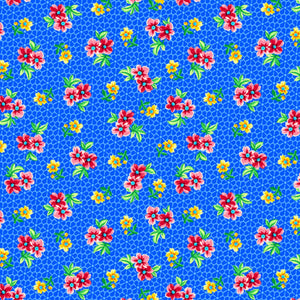 Floral Cache Royal Blue Spaced Floral 28886Y from Quilting Treasures by the yard