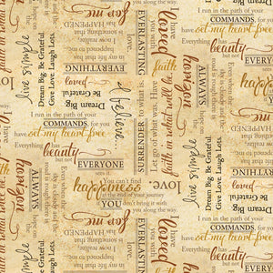 Greener Pastures Words Allover Fabric 82634-115 from Wilmington
