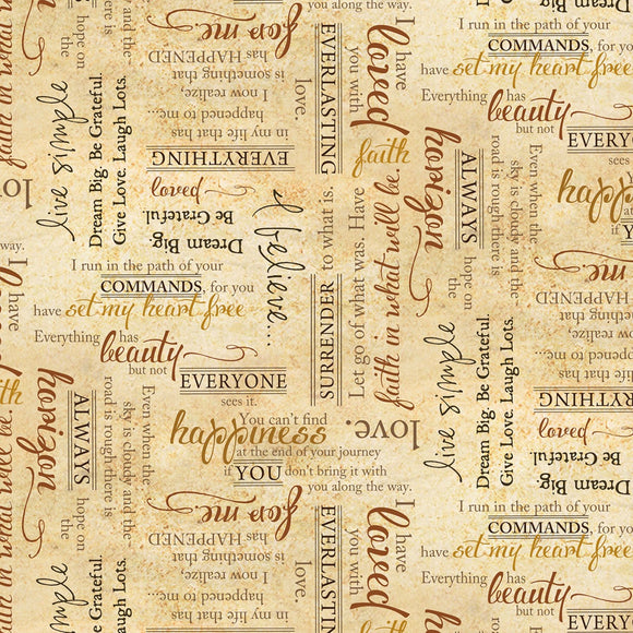 Greener Pastures Words Allover Fabric 82634-115 from Wilmington