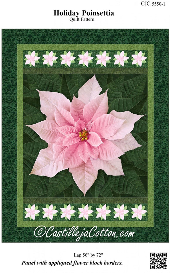 Holiday Poinsettia Quilt Pattern from Castille Ja Cotton