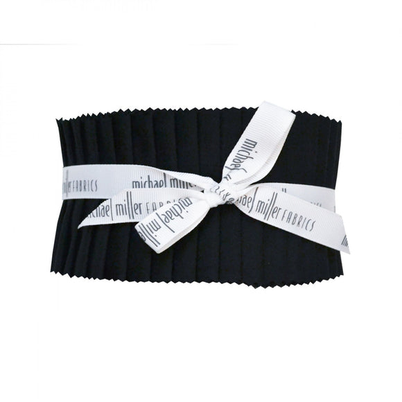 Jet Black Solid Jelly Roll ROLL0216 from Michael Miller by the roll