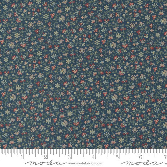 Kates Garden Gate Teal Small Floral 31644-16 by Betsy Chutchian from Moda by the yard