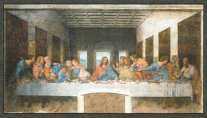 Leonrdo Da Vinci Last Supper Antique 44" x 24" Panel from Robert Kaufman by the panel