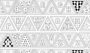 Let's Color Alphabet Banner Panel 8262-001 from Blank