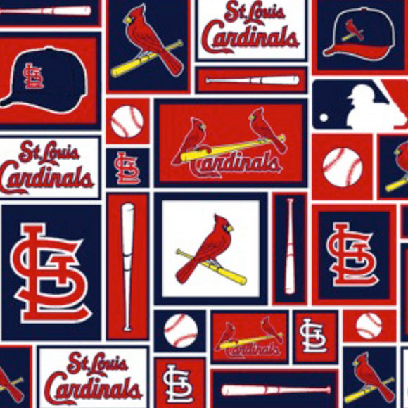 MLB St Louis Cardinals Patch Fabric 6654-B sold by the yard