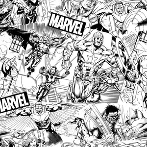 Marvel Avenger Sketch Fabric 73228-A620715 from Springs Creative 