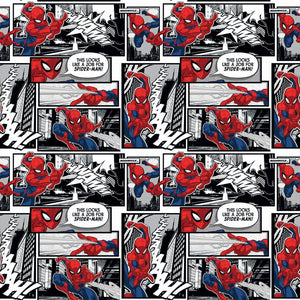 Spiderman Marvel Comic Packed Fabric 7184-A620715 from Springs Creative