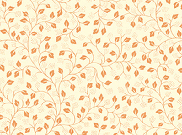 Metals Copper Leaf Fabric 23543-EC from Quilting Treasures by the yard