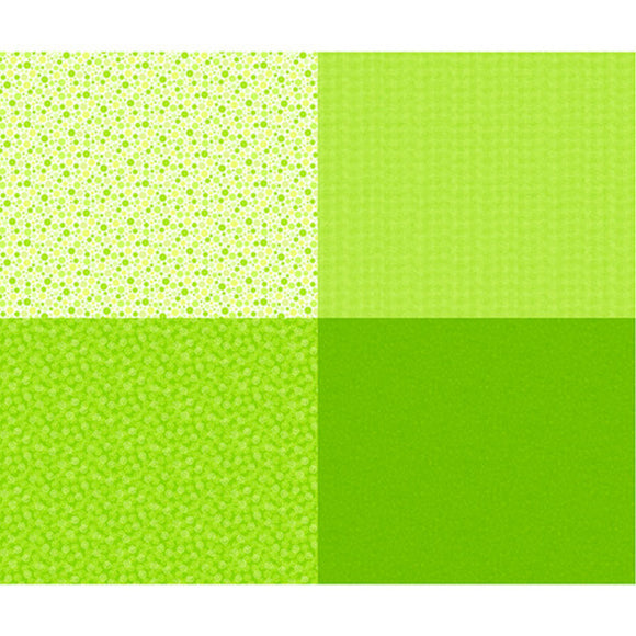 Mingle Lime 4 Patch Fabric 27278-H from Quilting Treasures by the yard