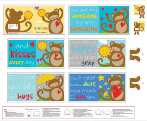 Huggable & Loveable Monkey Soft Book Panel 5533P-1 Studio E by the panel