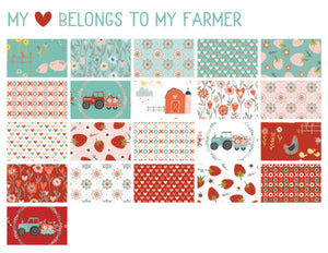 My Heart Belongs to My Farmer 10" Squares Pack MH21824 from Poppie Cotton by the pac