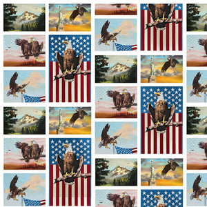 National Emblem Picture Patch Fabric 2047-01 from Blank Quilting by the yard