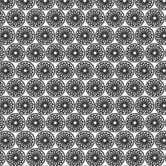 night & Day Medallion White/Black Fabric 10400-99 from Kanvas/Benartex by the yard