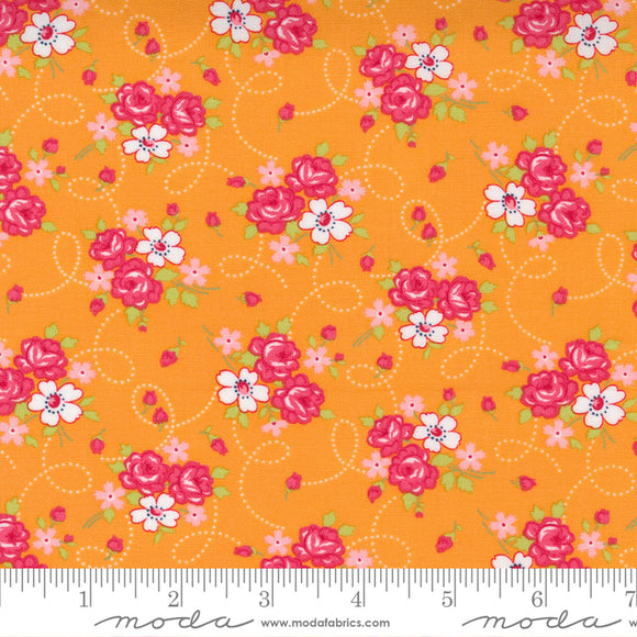 One Fine Day Orange Bouquet Fabric 55231-15 by Bonnie & Camille from Moda
