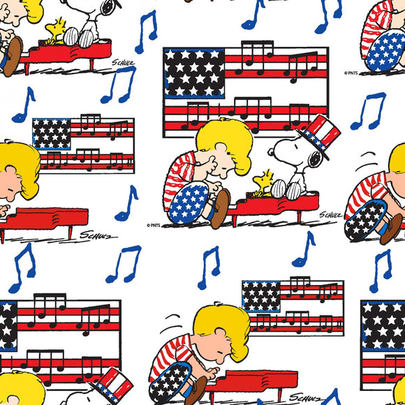 Linus Snoopy Americana Fabric 73989G550715 from Springs Creative by the yard