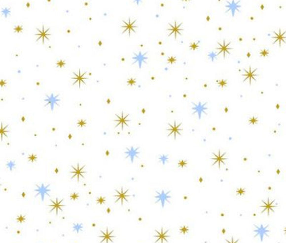 Rejoice White Holiday Stars Fabric 23889-ZB from Quilting Treasures by the yard